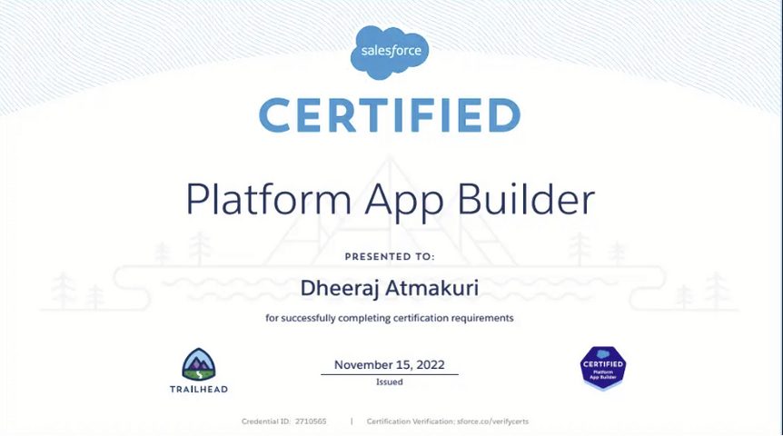 Salesforce Certified App Builder